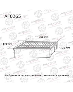 Воздушный фильтр панельный для Nissan AF0121 Avantech