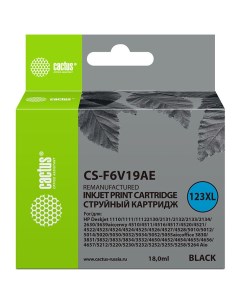 Картридж струйный CS F6V19AE 123XL F6V19AE черный совместимый 480 страниц 18мл для DeskJet 1110 1111 Cactus