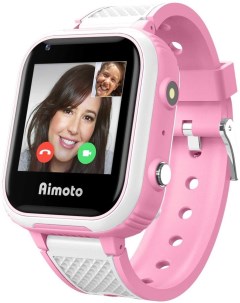 Умные часы детские Aimoto Pro Indigo 4G 1 44 IPS розовый Кнопка жизни