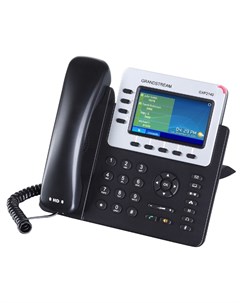 VoIP телефон GXP2140 4 линии 4 SIP аккаунта цветной дисплей PoE черный серебристый Grandstream