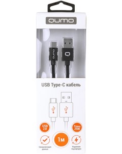 Кабель USB USB Type C 5A 1м черный 22472 Qumo