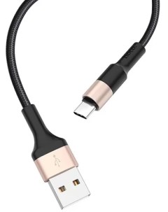 Кабель USB Type C USB 3A 1м черный золотой RA3 УТ000022075 Hoco