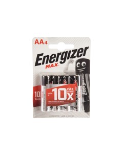 Батарейка MAX Alk LR6 E91 AA BP4 7638900437645 Energizer