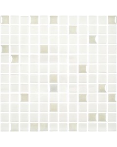 Мозаика Edna Mix белая стеклянная 317х317х4 мм глянцевая Vidrepur