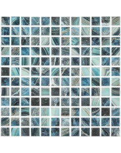 Мозаика Nature Royal голубая стеклянная 317х317х4 мм глянцевая Vidrepur