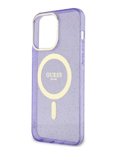 Чехол для iPhone 13 Pro Max с MagSafe Purple Gold Guess