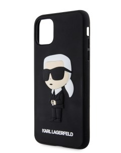 Чехол для iPhone 11 с 3D принтом Black Karl lagerfeld