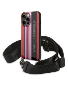 Чехол для iPhone 13 Pro Max с ремешком Pink Karl lagerfeld