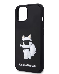 Чехол для iPhone 14 с 3D принтом Black Karl lagerfeld