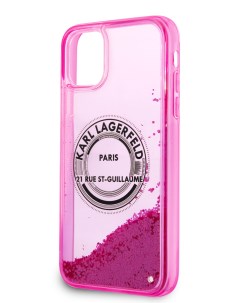 Чехол для iPhone 11 RSG logo Pink Karl lagerfeld