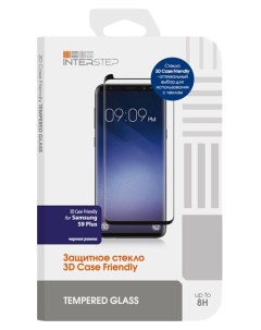 Защитное стекло для Samsung S9 Plus 3D Case Friendly черная рамка Interstep