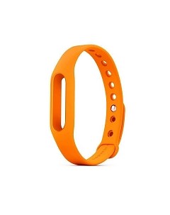 Ремешок силиконовый для фитнес трекера Xiaomi Mi Band 2 orange Nobrand