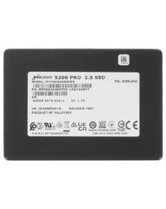 SSD накопитель 7450 PRO 2 5 480 ГБ MTFDKBA480TFR 1BC1ZABYY Micron