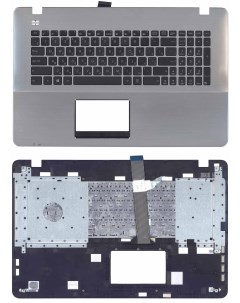 Клавиатура для ноутбука Asus X751 топ панель черно серебристый Оем
