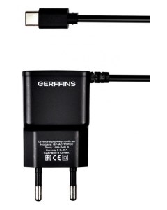 Сетевое зарядное устройство GF AC TYPEC 1хUSB TypeC 2 1A черный Gerffins