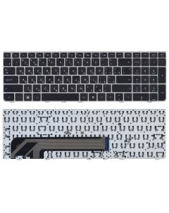 Клавиатура для ноутбука HP Probook 4535S 4530S 4730S черная c серой рамкой Оем