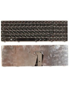 Клавиатура для ноутбука Lenovo IdeaPad Z560 Z565 G570 G770 черная с серой рамкой Оем