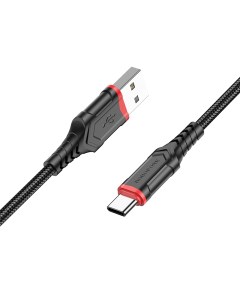 Дата кабель BX67 USB to Type C 3 0A 1м ткань черный Borofone