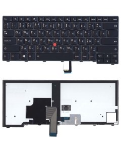 Клавиатура для ноутбука Lenovo ThinkPad T440 T440P T440S черная с подсветкой Оем