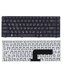 Клавиатура для ноутбука DNS Pegatron B14Y Clevo W740 черная с рамкой Оем