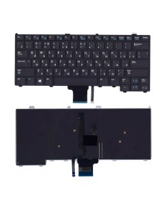 Клавиатура для ноутбука Dell Latitude E7420 черная с подсветкой без указателя Nobrand