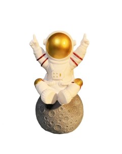 Портативная колонка астронавт космонавт на луне золотой Box69