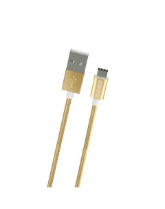 Кабель Mobileocean TypeC USB A USB2 0 1 5м Gold Interstep