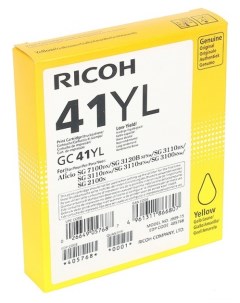 Картридж для струйного принтера GC 41YL желтый оригинал Ricoh