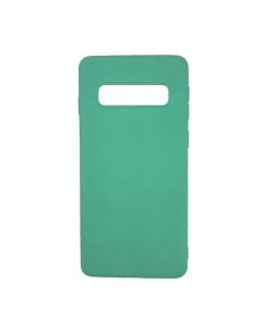 Чехол накладка для Samsung Galaxy S10 силиконовый зеленый Cherry