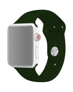 Ремешок для Apple Watch 1 6 SE силиконовый 42 44 мм Темно зеленый APWTSI42 49 Innozone