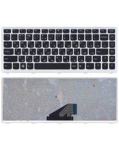 Клавиатура для ноутбука Lenovo IdeaPad U310 черная с серой рамкой Оем