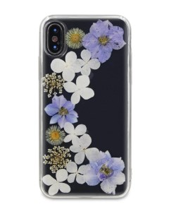 Чехол накладка Flower Case для Apple iPhone X XS прозрачный с цветами Dyp