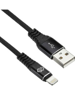 Кабель Lightning USB в оплетке 2А 3 м черный light 3m braided blk Digma