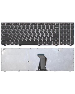 Клавиатура для ноутбука Lenovo IdeaPad B570 B580 V570 черная с серой рамкой Оем