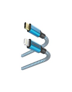 Кабель USB Type C Lightning MFI в оплетке 3A 1 5 м синий 00183311 Hama