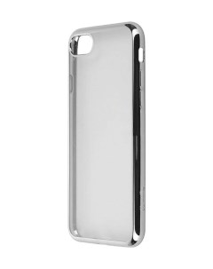 Чехол накладка Laser для Apple iPhone 7 8 прозрачный серебристый кант Celly