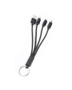 Дата кабель USB A 2 0 USB Type C USB B micro Lightning 0 2м черный Atom