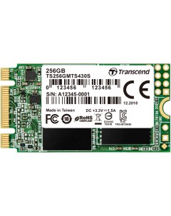 SSD накопитель MTS430 M 2 2280 256 ГБ TS256GMTS430S Transcend