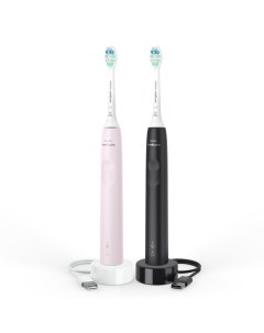 Электрическая зубная щетка HX3675 15 черная розовая Philips