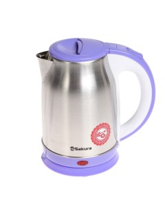 Чайник электрический SA 2147P 1 8 л серебристый фиолетовый Sakura