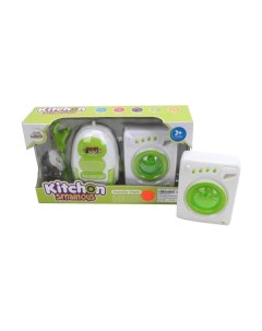 Игровой набор Бытовая техника стиральная машинка и пылесос зелено белый Наша игрушка