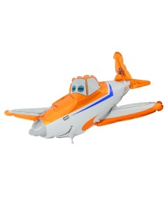 Шар фольгированный 12 Самолёт для палочки цвет оранжевый 1230052 Flexmetal