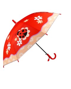 Зонт детский Божья коровка полуавтоматический r 40см цвет красный Nobrand