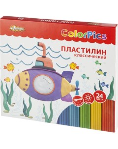 Пластилин ColorPics набор 24 цв 480г со стеком картон №1 school