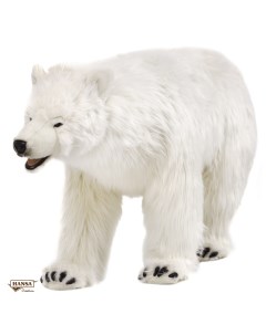 Реалистичная мягкая игрушка Полярный медведь банкетка для сидения 110 см Hansa creation