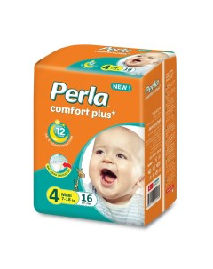 Подгузники PERLA CP ECO BABY MAXI 16 шт 7 18 кг Perla baby