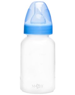 Бутылочка для кормления детская классическая 150 мл от 0 мес цвет синий Mum&baby