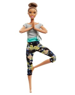 Кукла Mattel FTG82 Безграничные движения Шатенка с пучком Barbie
