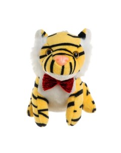 Мягкая игрушка Тигр с бабочкой 11 см на присоске цвета МИКС Nobrand