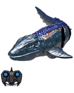 Радиоуправляемый динозавр Мозазавр плавает в воде синий акб D03 BLUE Cs toys
